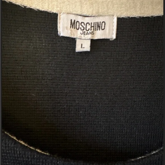 Vintage Moschino Jeans Sweater Knit Black Dress L (fits S/M) - Picture 12 of 13